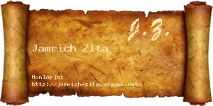 Jamrich Zita névjegykártya